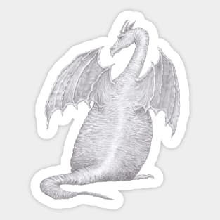 Dragon, pencil drawing Sticker